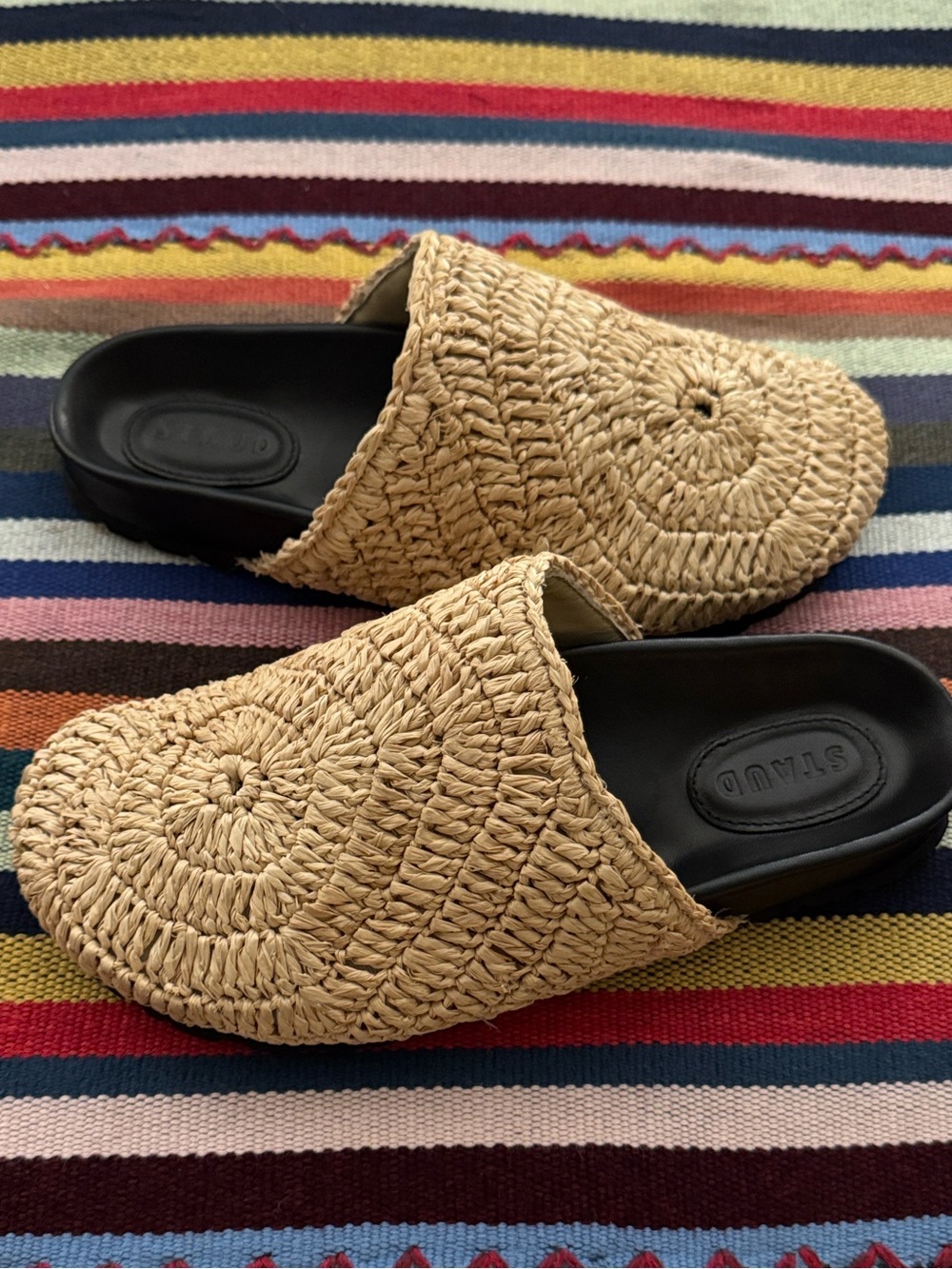 STAUD Dia Raffia Mules Natural Size 6 (EU 36) - Picture 6 of 12